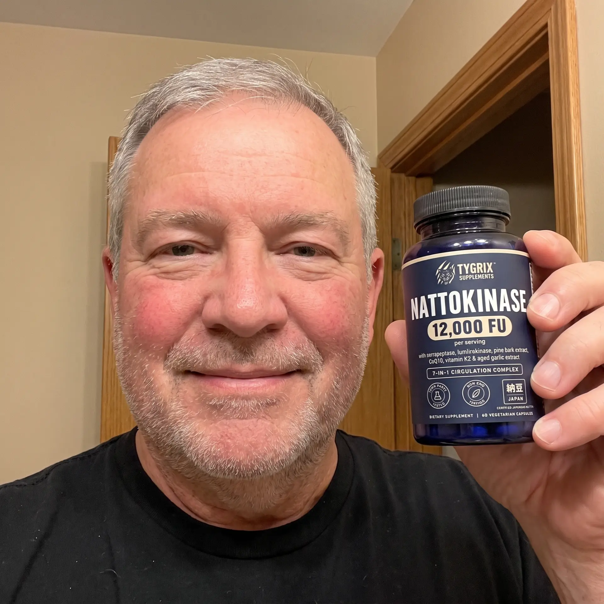 Tygrix customer photo 9, holding Nattokinase Circulation Complex