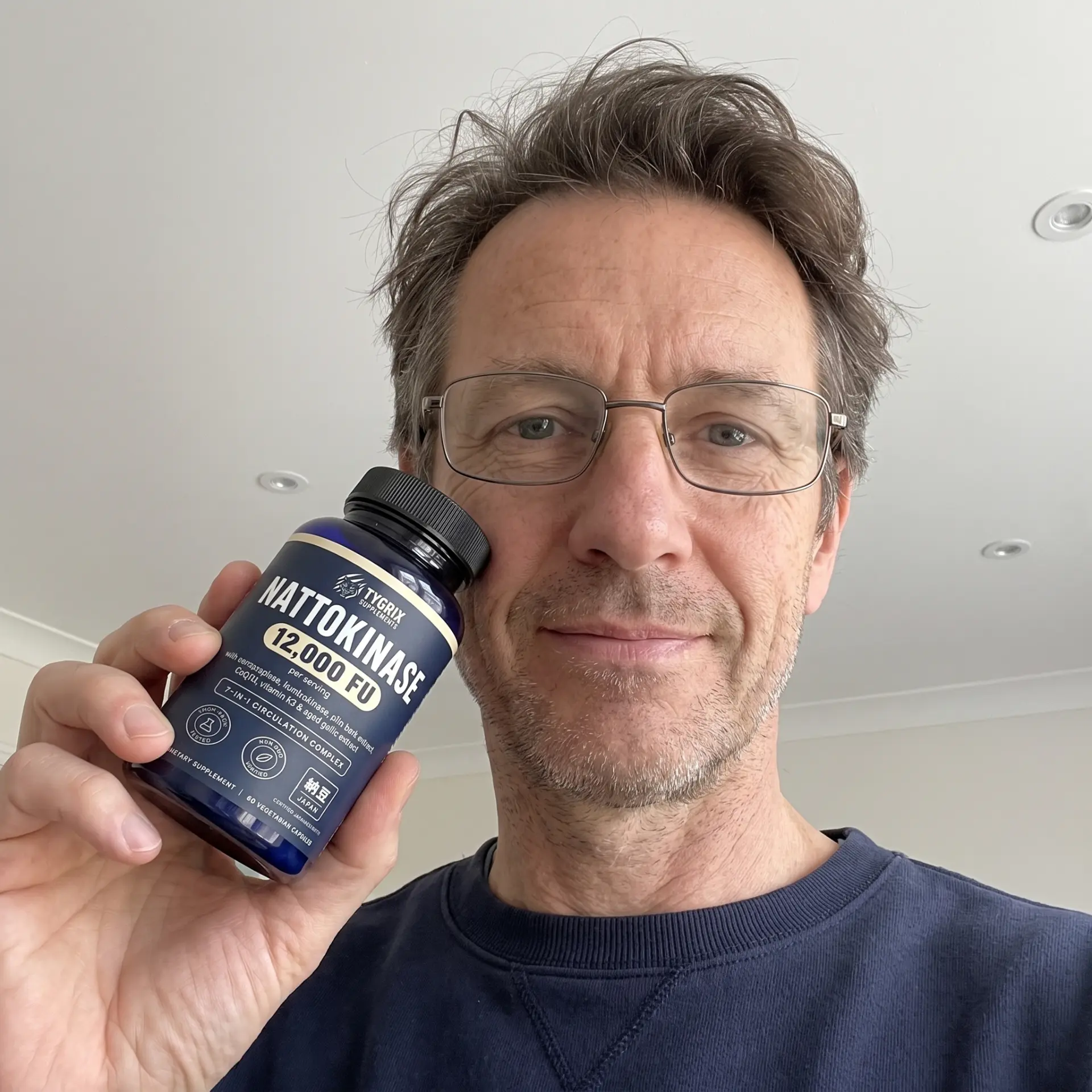 Tygrix customer photo 7, holding Nattokinase Circulation Complex