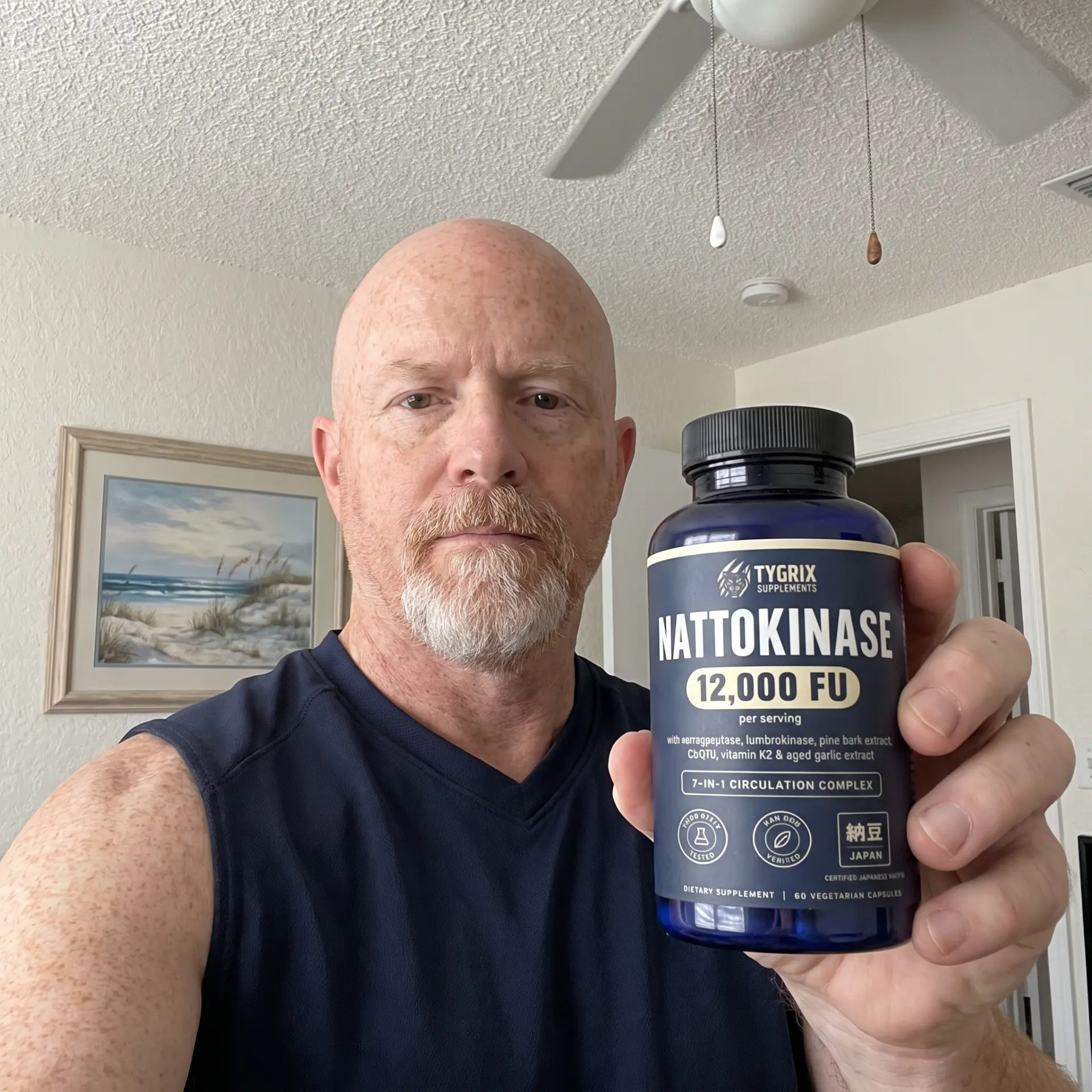 Tygrix customer photo 10, holding Nattokinase Circulation Complex